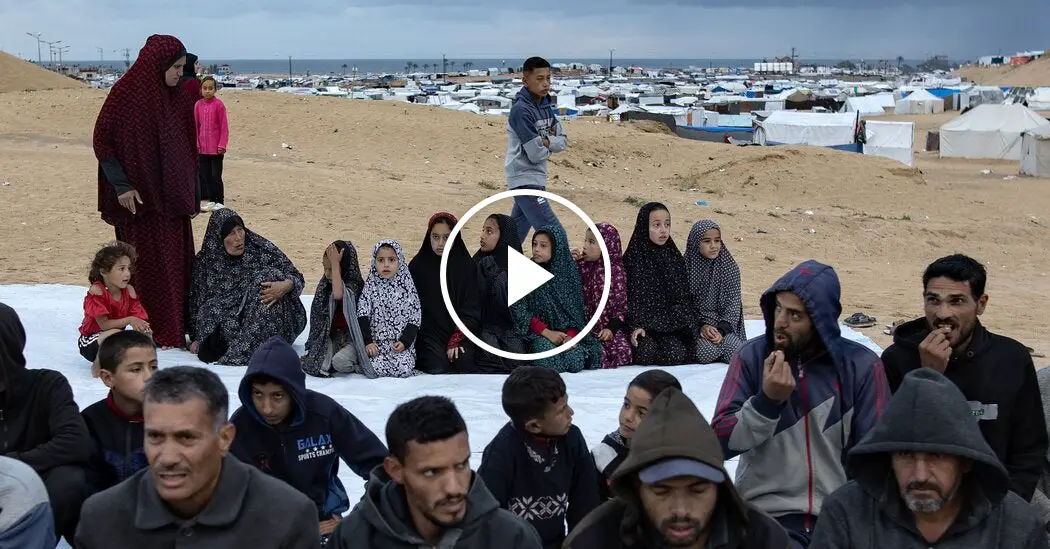 Gazans Perform Eid Prayers Amid Destruction and Heavy Rain