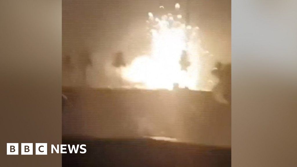 Moment huge explosion rocks Iraq military base housing pro-Iranian militia