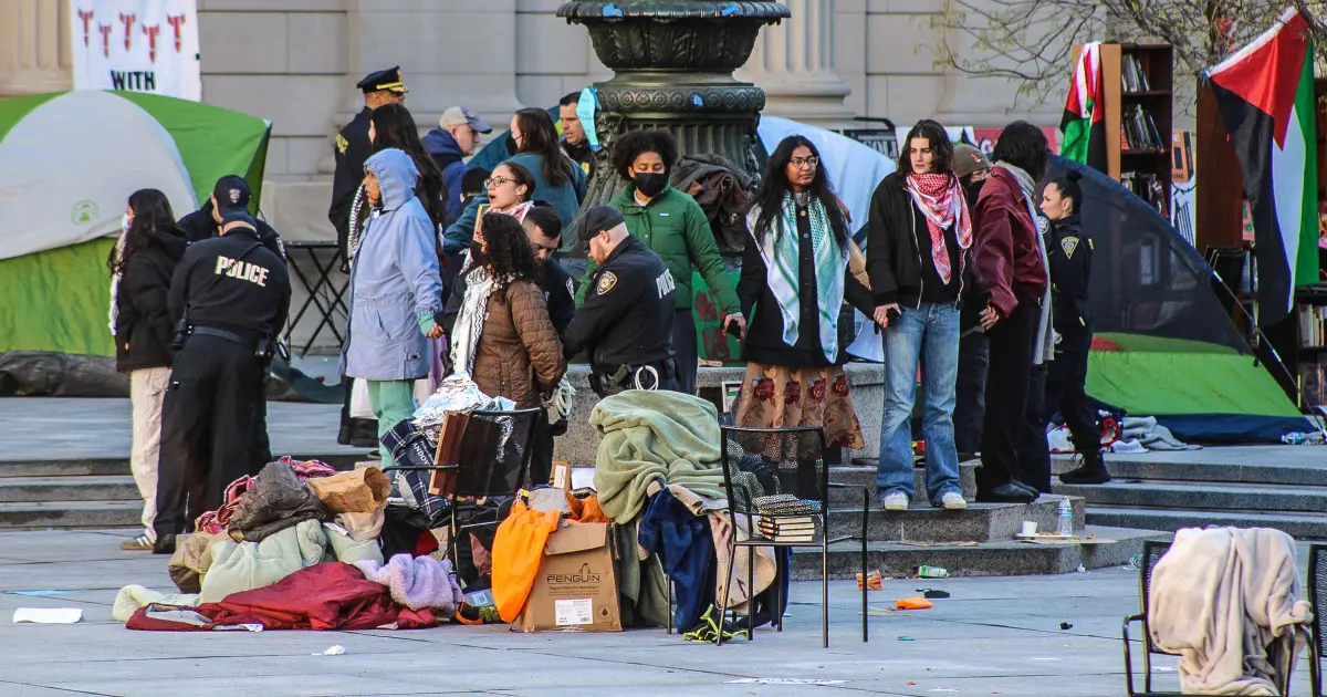 Police arrest pro-Palestinian supporters at encampment on Yale University plaza