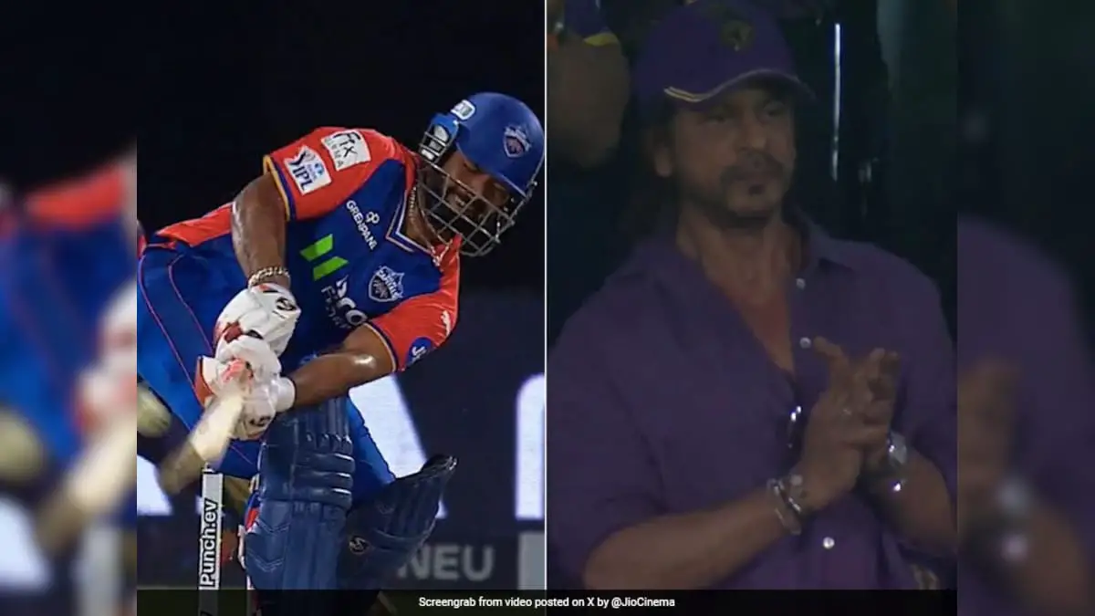 4,6,6,4,4,4 – Rishabh Pant Blazes Costliest Over Of IPL 2024, Shah Rukh Khan Reacts. Watch