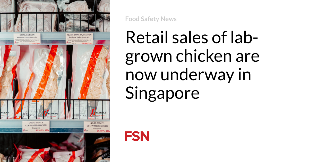 Retail sales of lab-grown chicken are now underway in Singapore