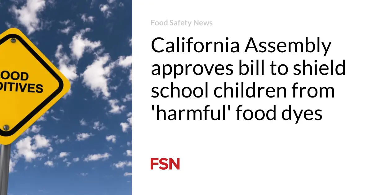 California Assembly approves bill to shield school children from ‘harmful’ food dyes