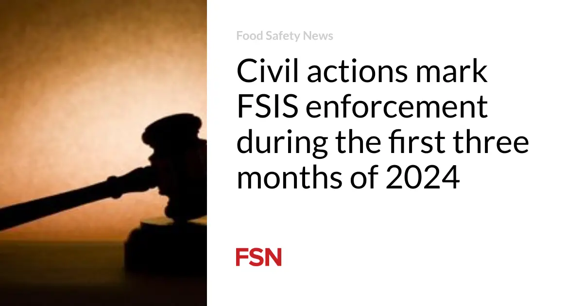 Civil actions mark FSIS enforcement during the first three months of 2024