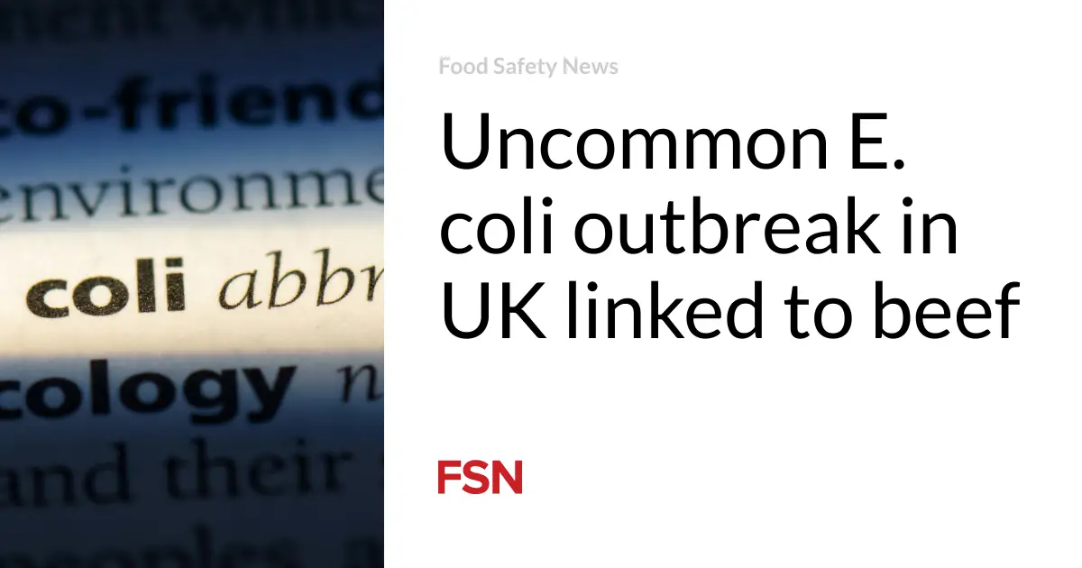 Uncommon E. coli outbreak in UK linked to beef