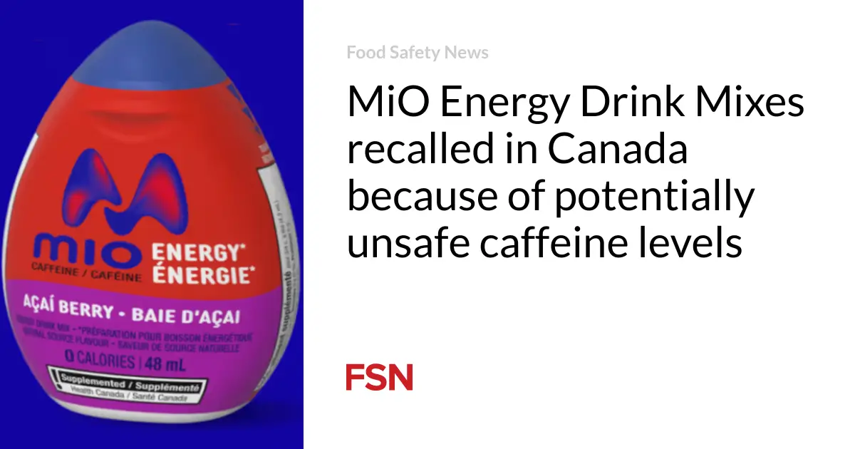 MiO Energy Drink Mixes recalled in Canada because of potentially unsafe caffeine levels