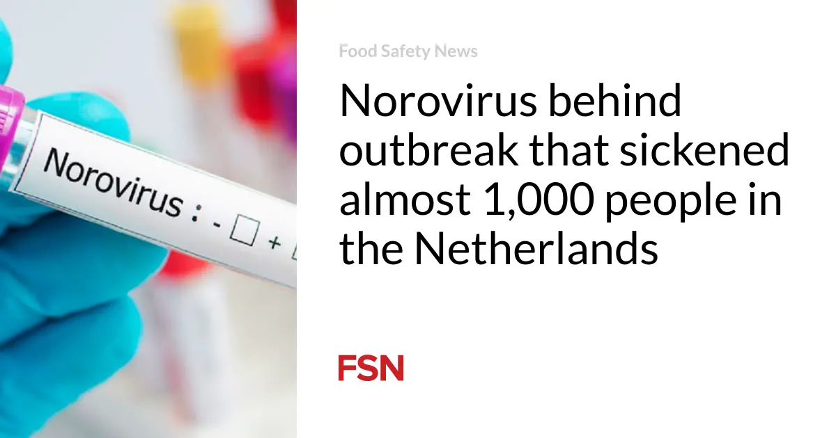 Norovirus behind outbreak that sickened almost 1,000 people in the Netherlands