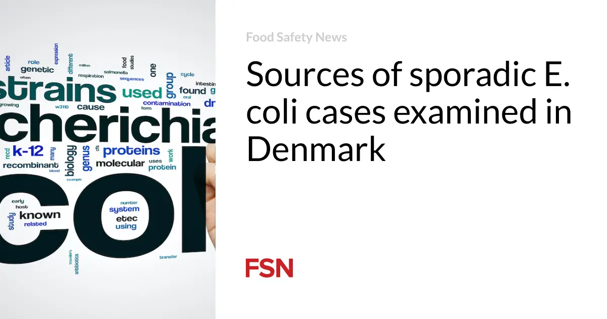 Sources of sporadic E. coli cases examined in Denmark