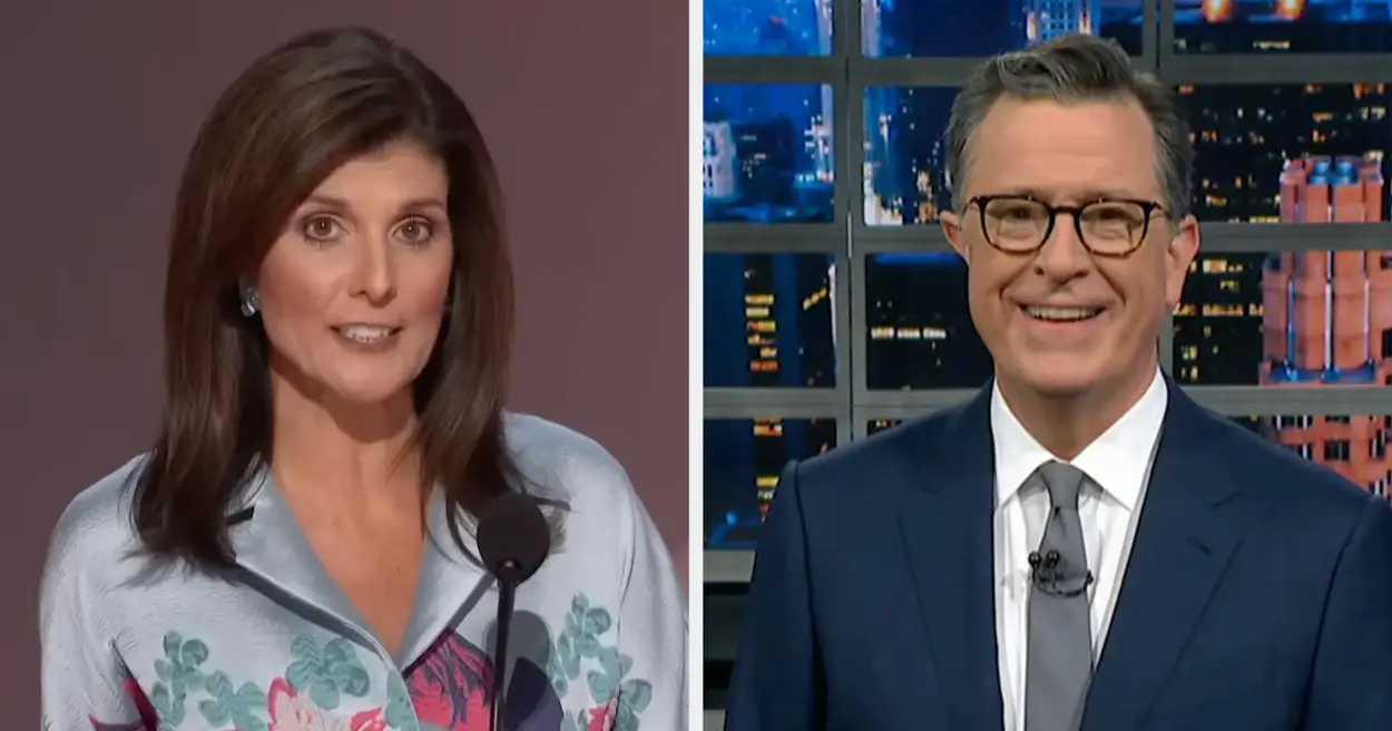 Stephen Colbert Skewered Nikki Haley For Endorsing Trump