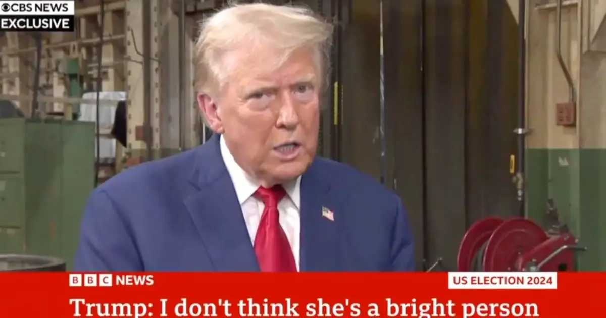 Trump Says He Is ‘A Very Bright Person’ But Kamala Harris Is Not