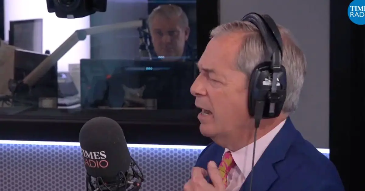 Farage Struggles To Defend Trump While Attacking Harris