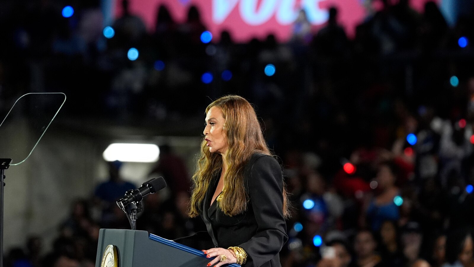 Beyoncé endorses Kamala Harris in joyful speech at Houston rally: ‘I’m here as a mother’