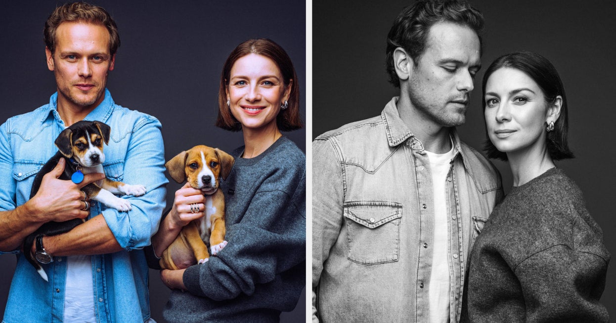 Outlander Sam Heughan And Caitriona Balfe Puppy Interview