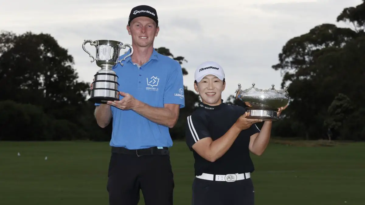 Ryggs Johnston wins Australian Open for first title. Jiyai Shin wins women’s event