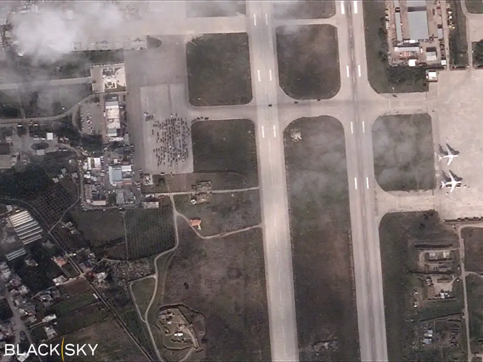 New satellite images show the Russians packing up their stuff amid a flurry of activity at a key airbase in Syria