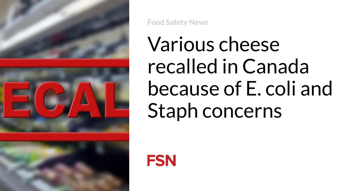 Various cheese recalled in Canada because of E. coli and Staph concerns