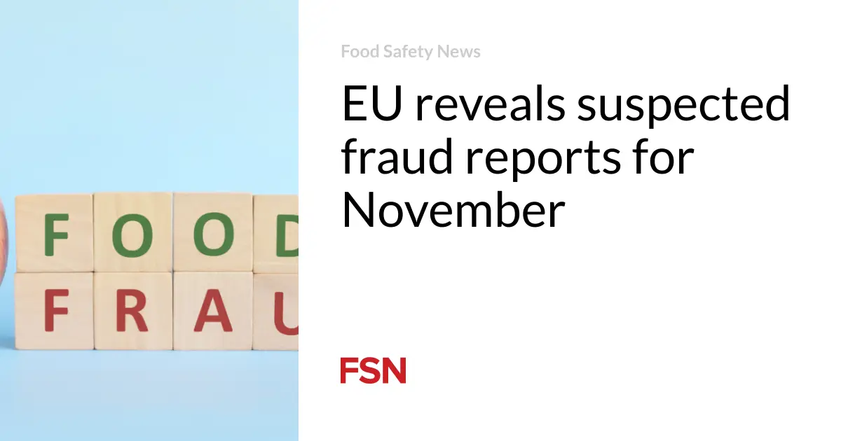 EU reveals suspected fraud reports for November