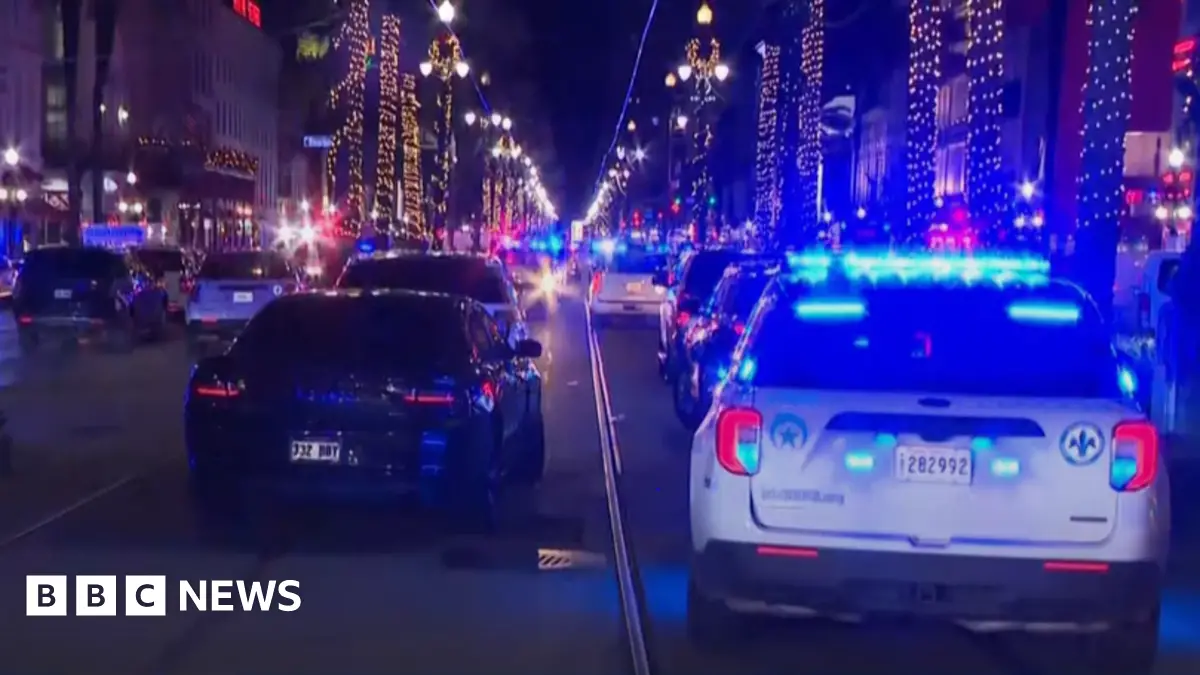 Ten people killed in New Orleans as vehicle ploughs into crowd